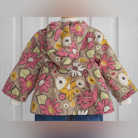 Genuine Kids from OshKosh Hooded Jacket Baby Girls 18M Cotton Lined Lightweight - Picture 2 of 5